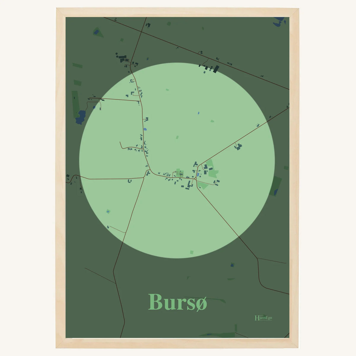 Bursø plakat – Centrum 2026 – Lys pastel grøn