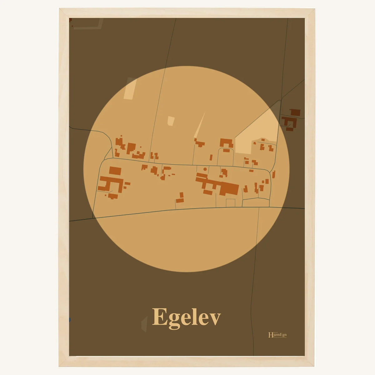 Egelev plakat – Centrum 2026 – Lys pastel brun