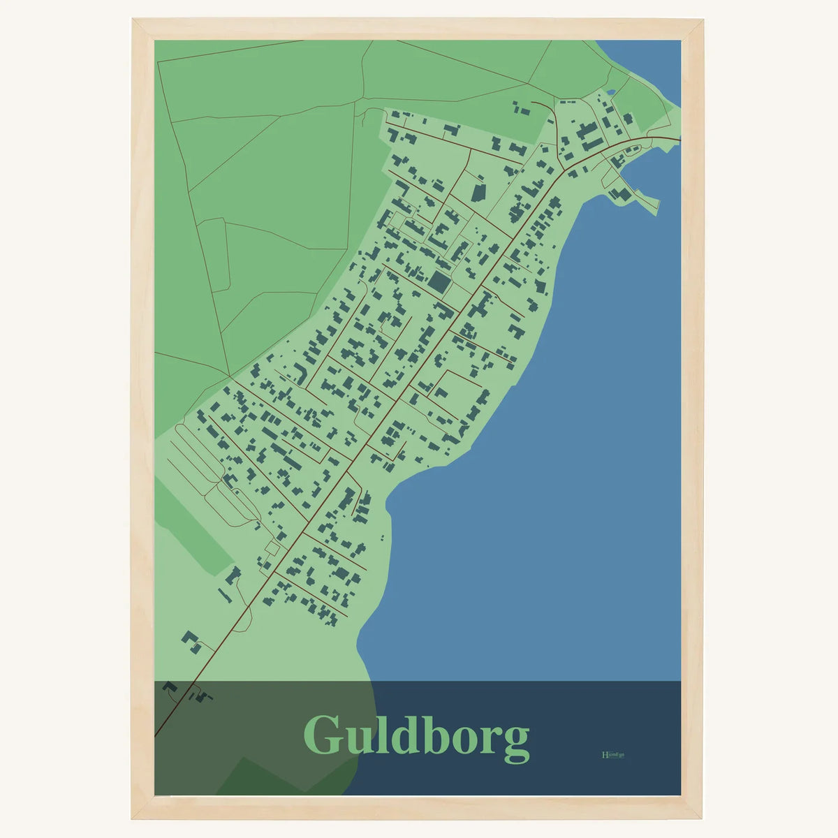 Guldborg plakat – Firkantet 2026 – Lys pastel grøn