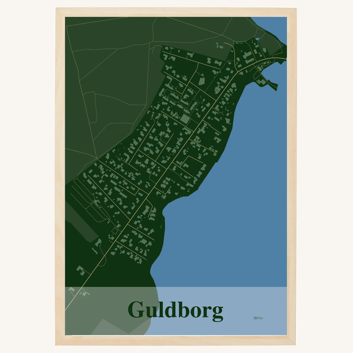 Guldborg plakat – Firkantet 2026 – Mørk grøn
