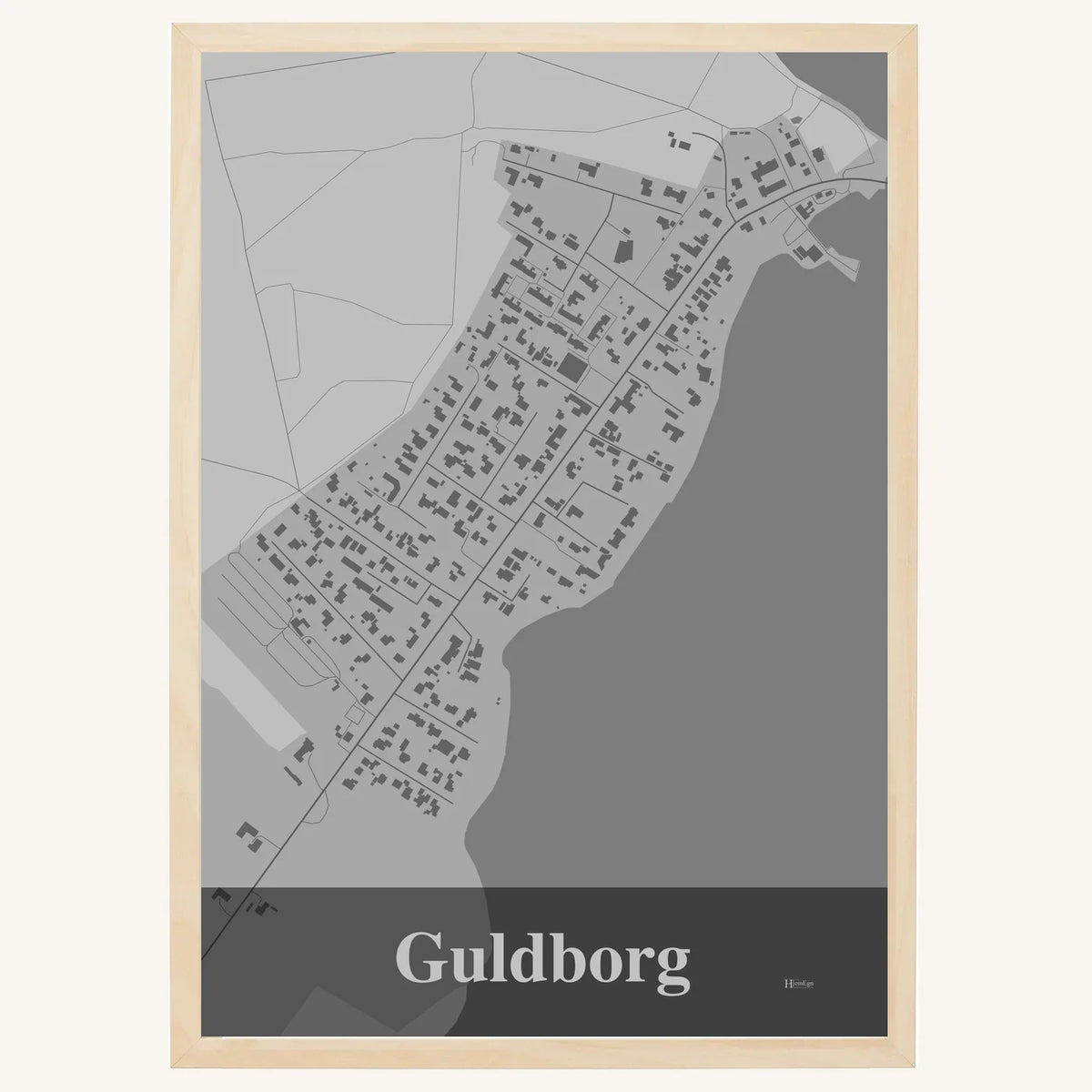 Guldborg plakat – Firkantet 2026 – Lys pastel grå