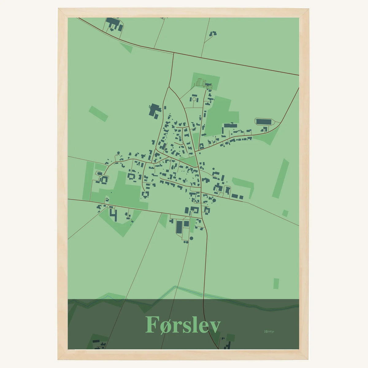 Førslev plakat – Firkantet 2026 – Lys pastel grøn
