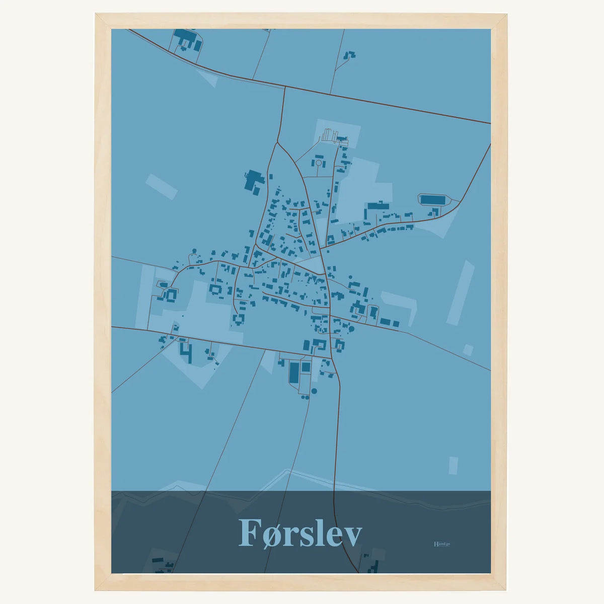 Førslev plakat – Firkantet 2026 – Lys pastel blå