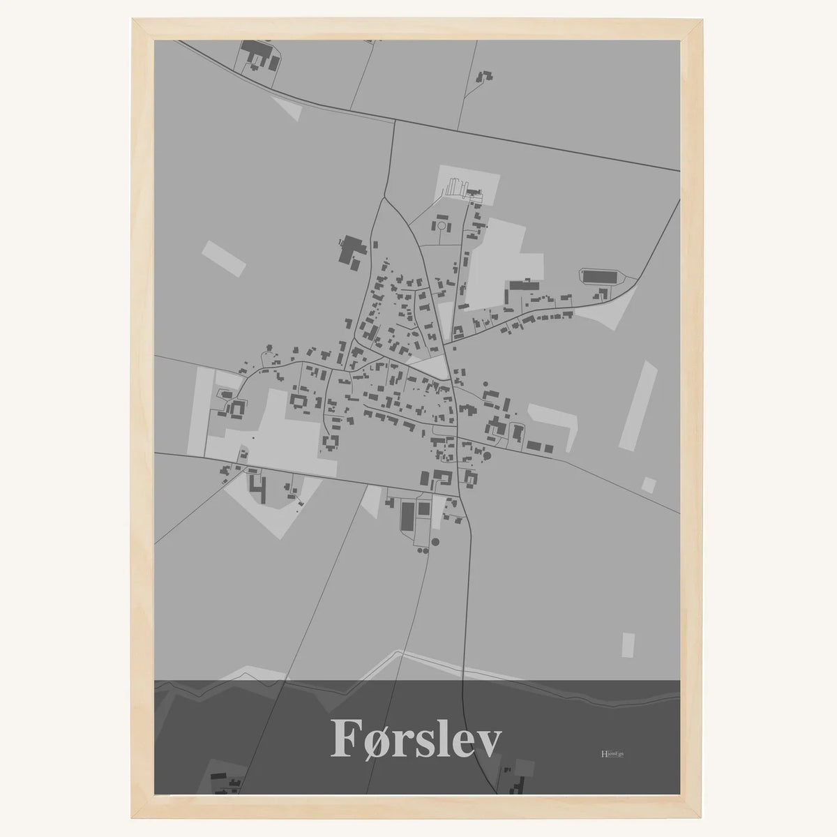 Førslev plakat – Firkantet 2026 – Lys pastel grå