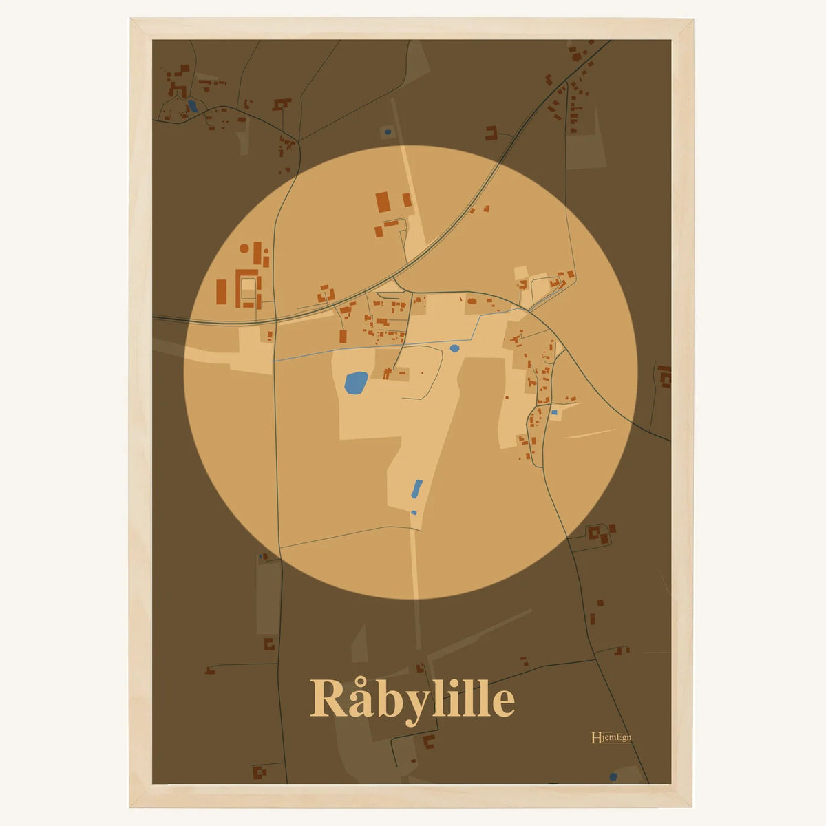 Råbylille plakat – Centrum 2026 – Lys pastel brun