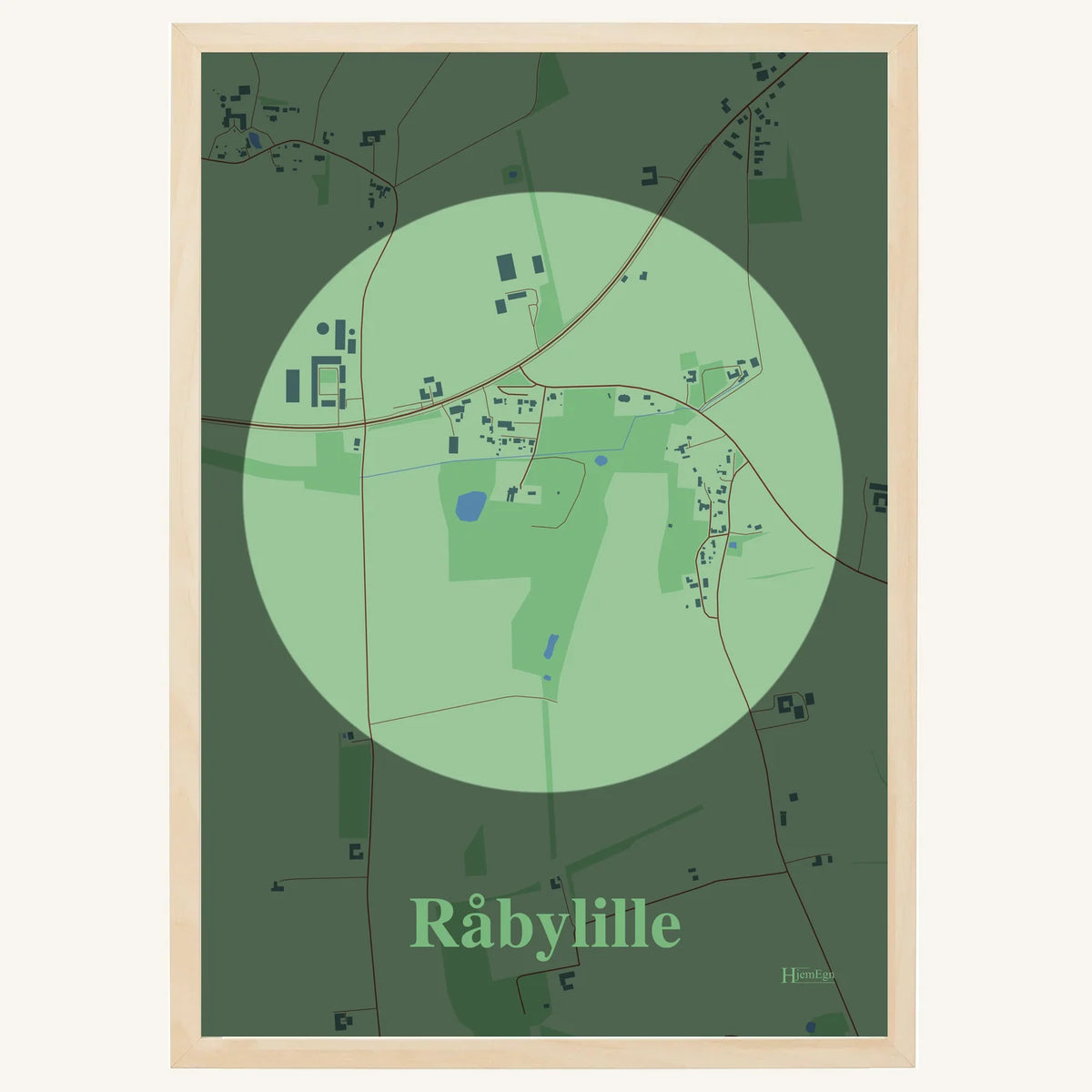Råbylille plakat – Centrum 2026 – Lys pastel grøn