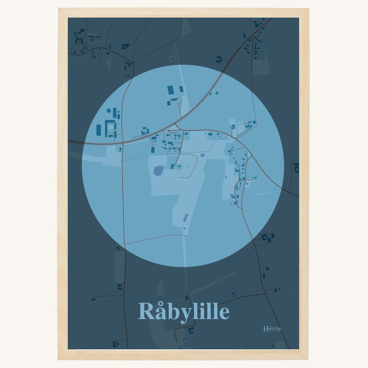 Råbylille plakat – Centrum 2026 – Lys pastel blå