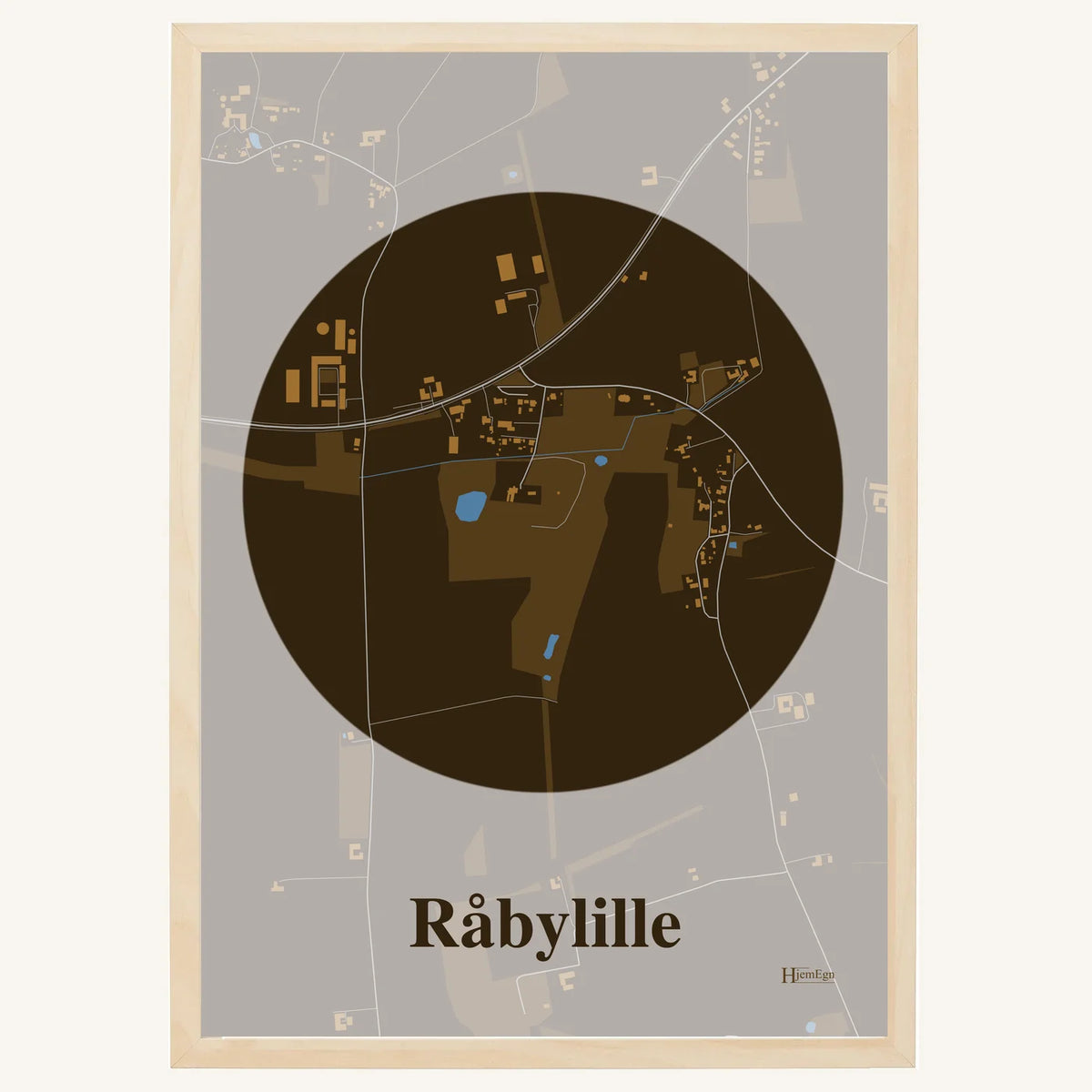 Råbylille plakat – Centrum 2026 – Mørk brun