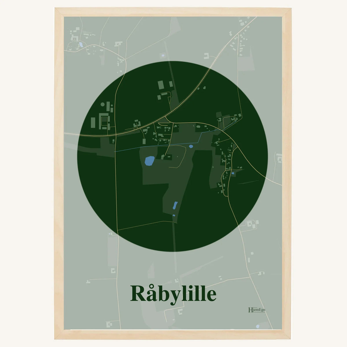 Råbylille plakat – Centrum 2026 – Mørk grøn