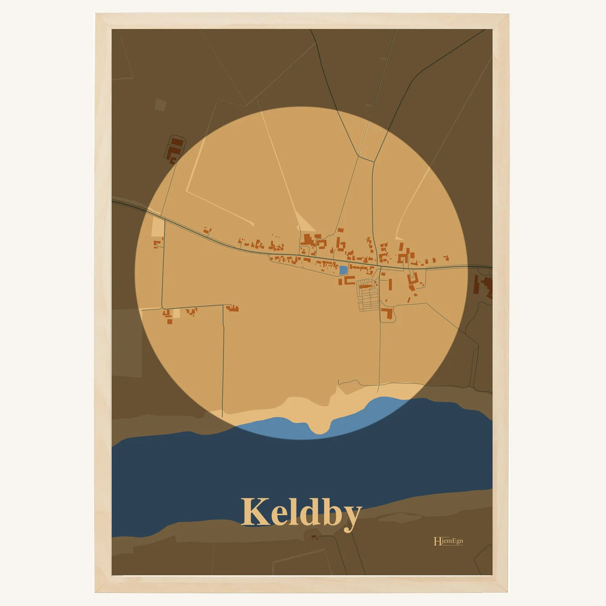 Keldby plakat – Centrum 2026 – Lys pastel brun