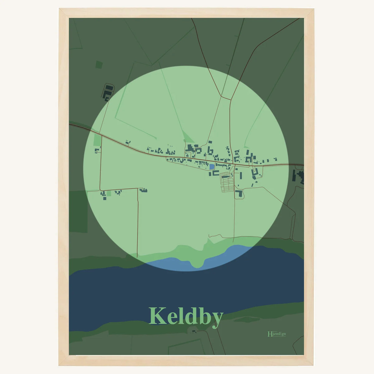 Keldby plakat – Centrum 2026 – Lys pastel grøn