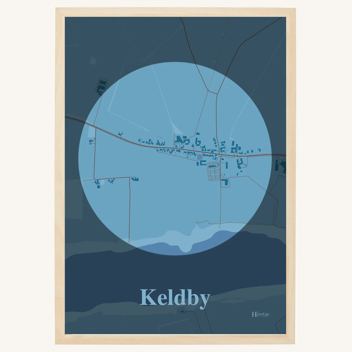 Keldby plakat – Centrum 2026 – Lys pastel blå