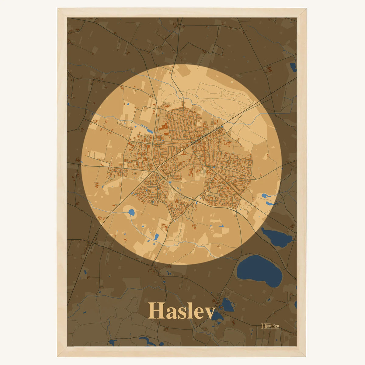 Haslev plakat – Centrum 2026 – Lys pastel brun