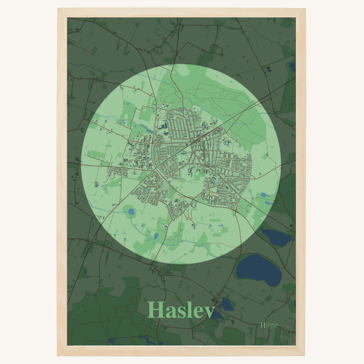Haslev plakat – Centrum 2026 – Lys pastel grøn