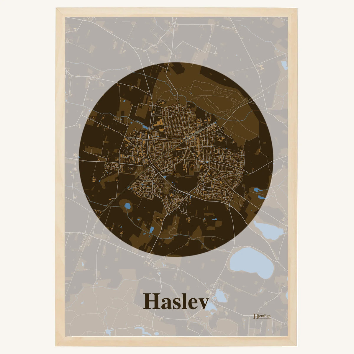 Haslev plakat – Centrum 2026 – Mørk brun