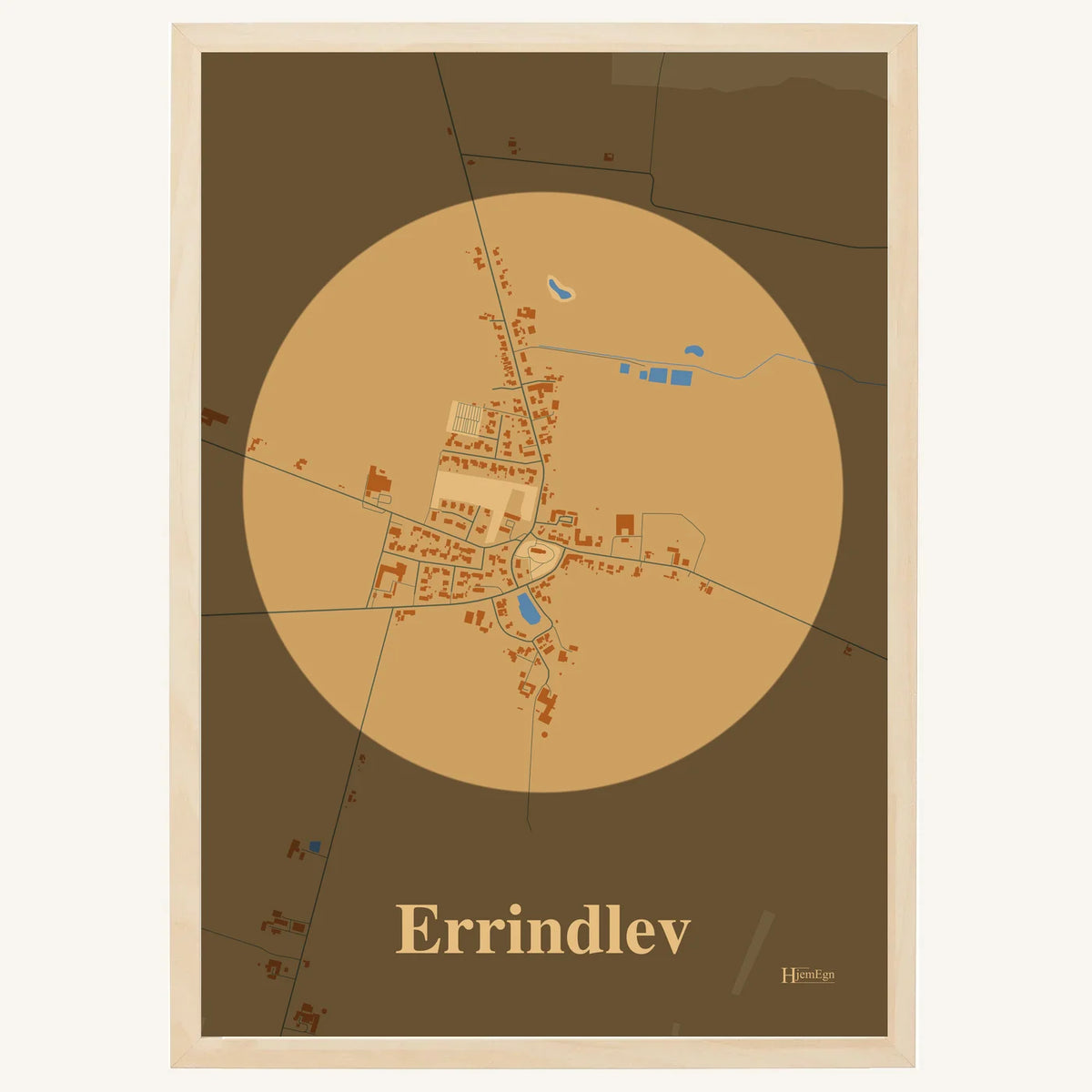 Errindlev plakat – Centrum 2026 – Lys pastel brun