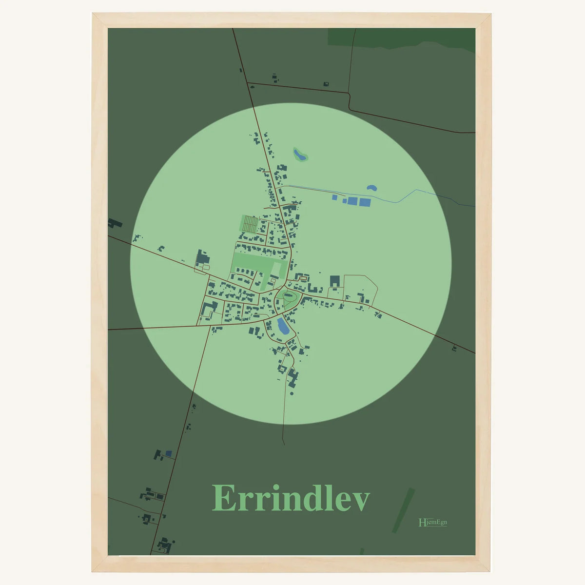 Errindlev plakat – Centrum 2026 – Lys pastel grøn