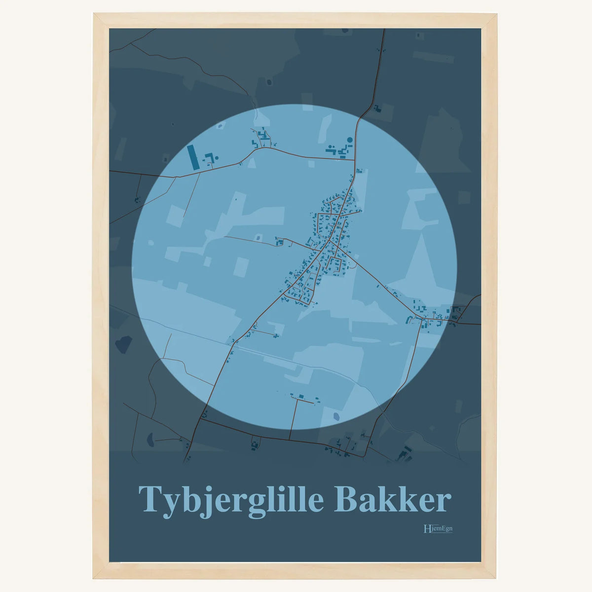 Tybjerglille Bakker plakat – Centrum 2026 – Lys pastel blå