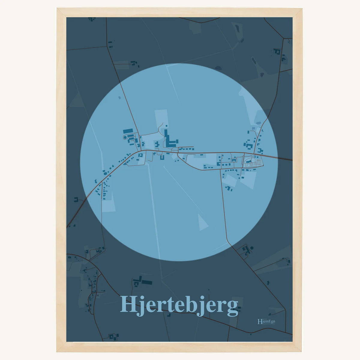 Hjertebjerg plakat – Centrum 2026 – Lys pastel blå
