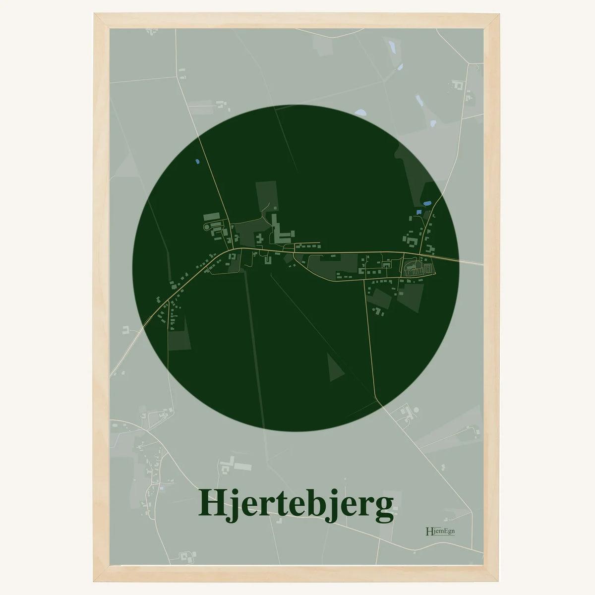 Hjertebjerg plakat – Centrum 2026 – Mørk grøn