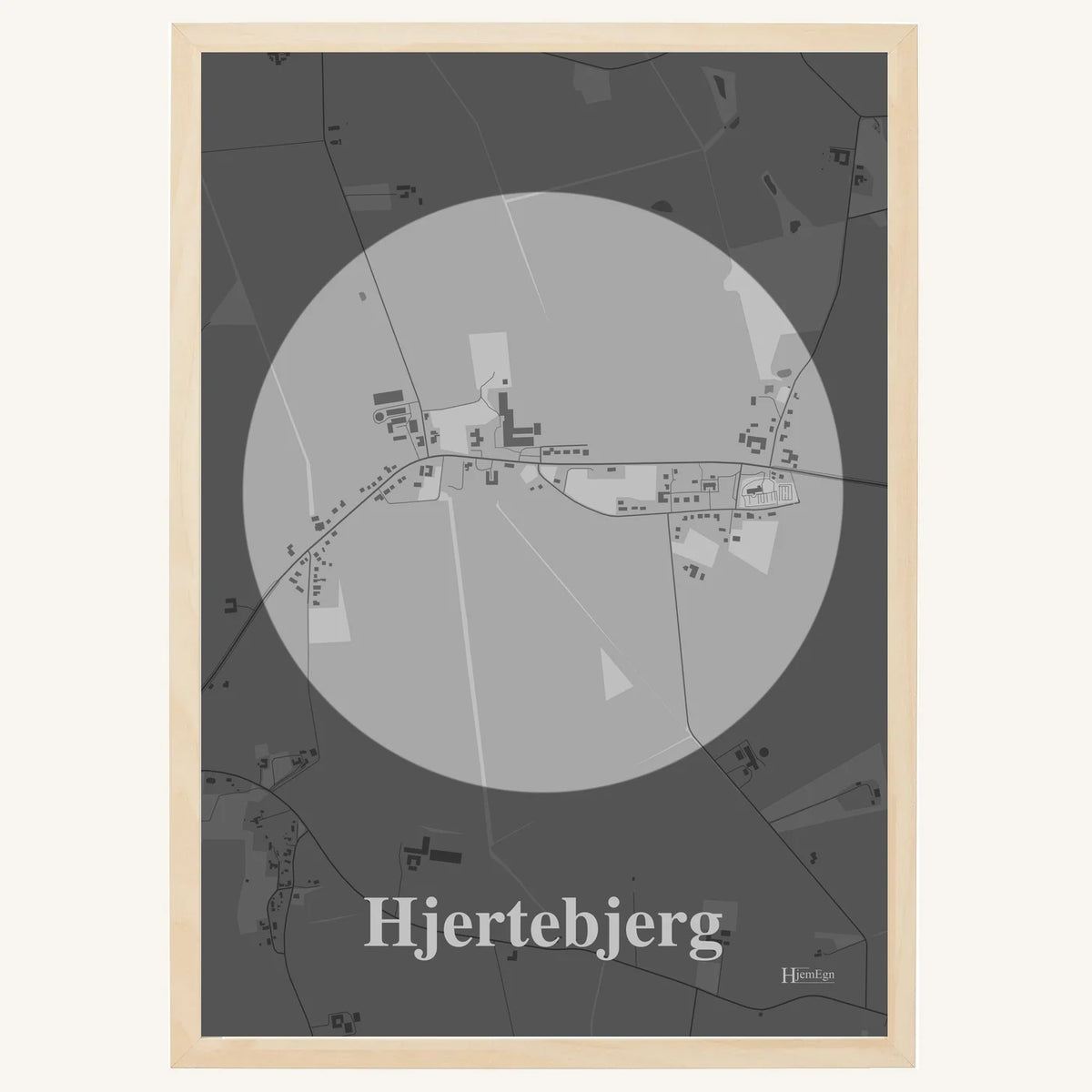 Hjertebjerg plakat – Centrum 2026 – Lys pastel grå