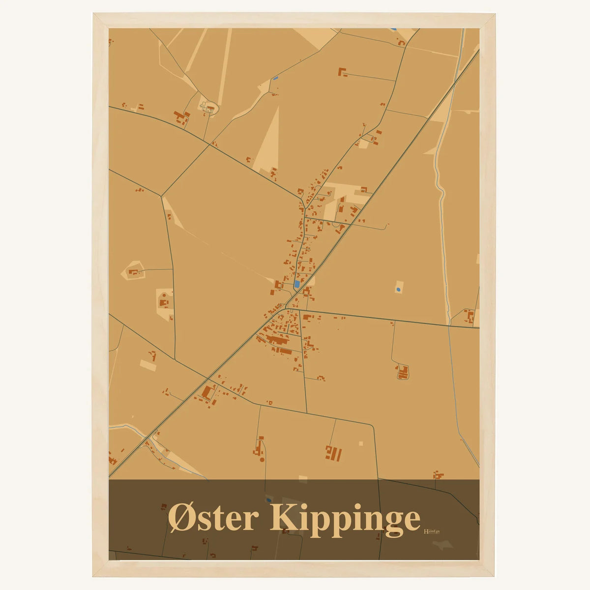 Øster Kippinge plakat – Firkantet 2026 – Lys pastel brun