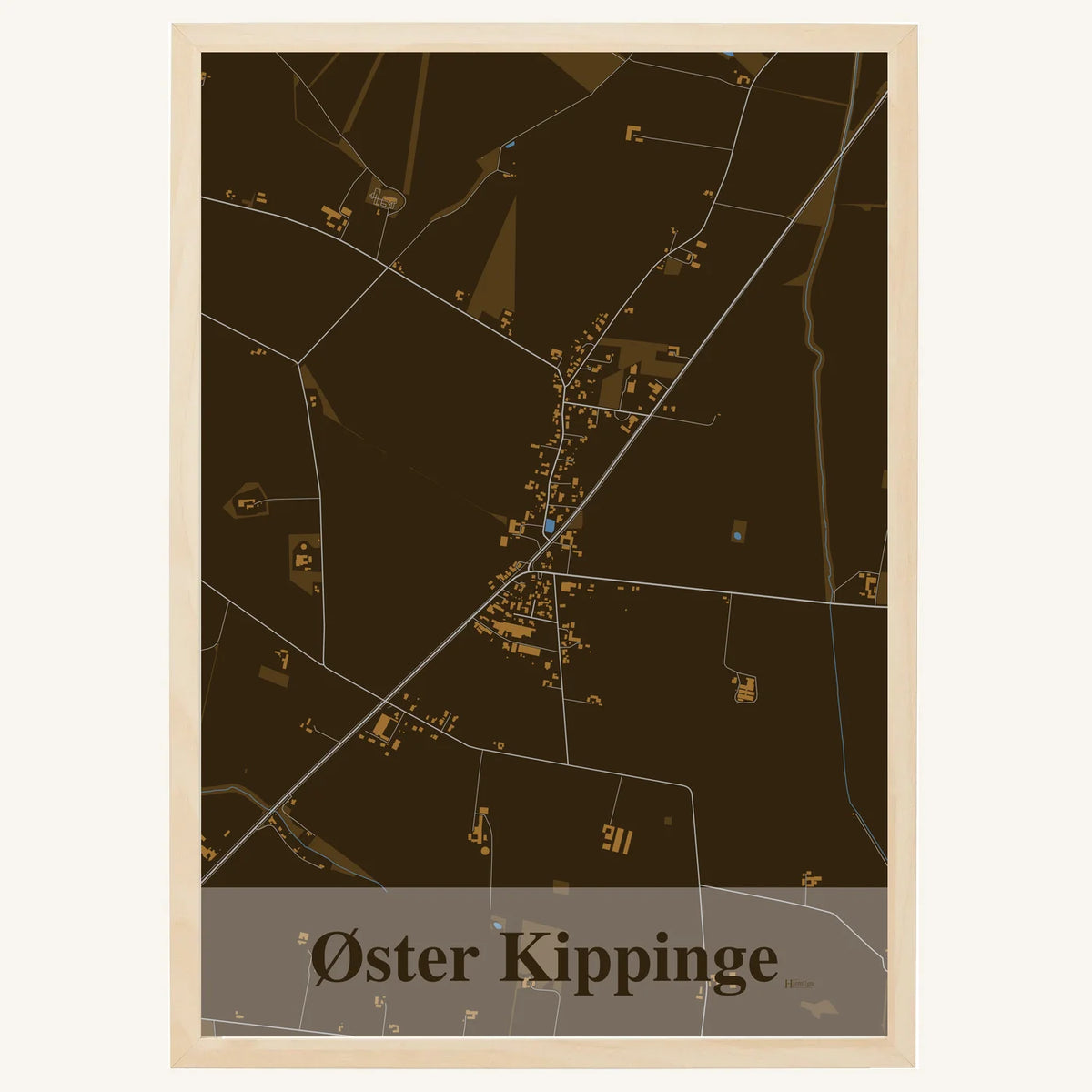 Øster Kippinge plakat – Firkantet 2026 – Mørk brun