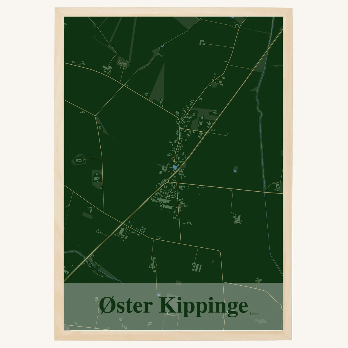 Øster Kippinge plakat – Firkantet 2026 – Mørk grøn