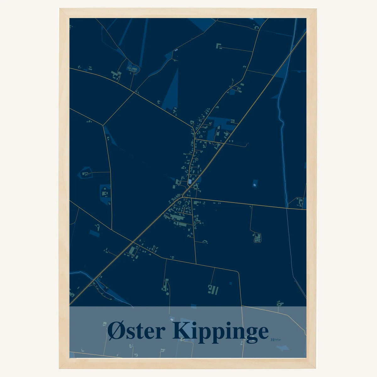 Øster Kippinge plakat – Firkantet 2026 – Mørk blå