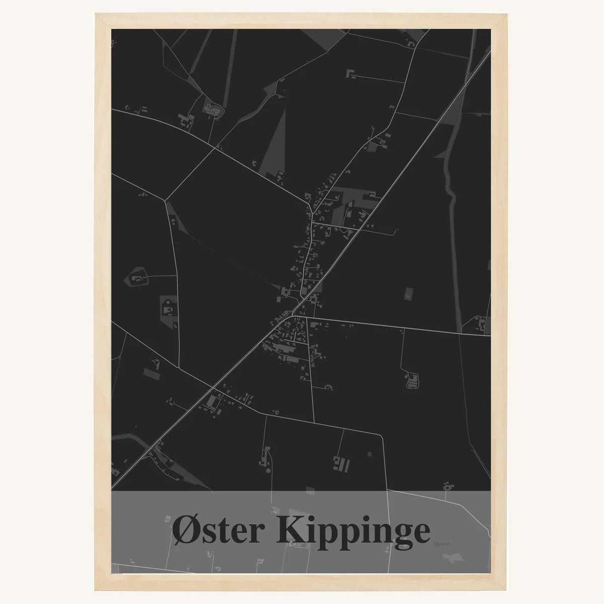 Øster Kippinge plakat – Firkantet 2026 – Mørk grå