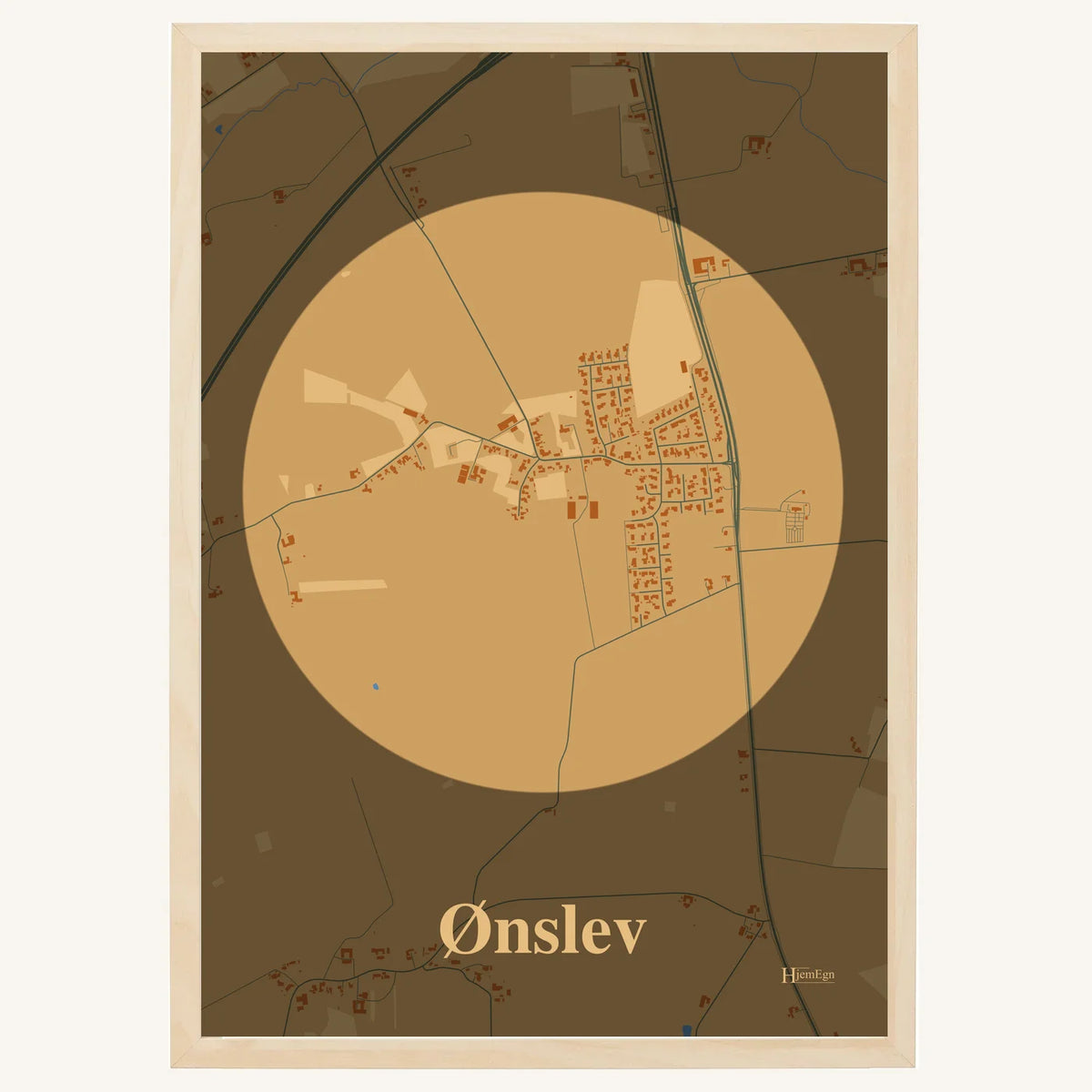 Ønslev plakat – Centrum 2026 – Lys pastel brun