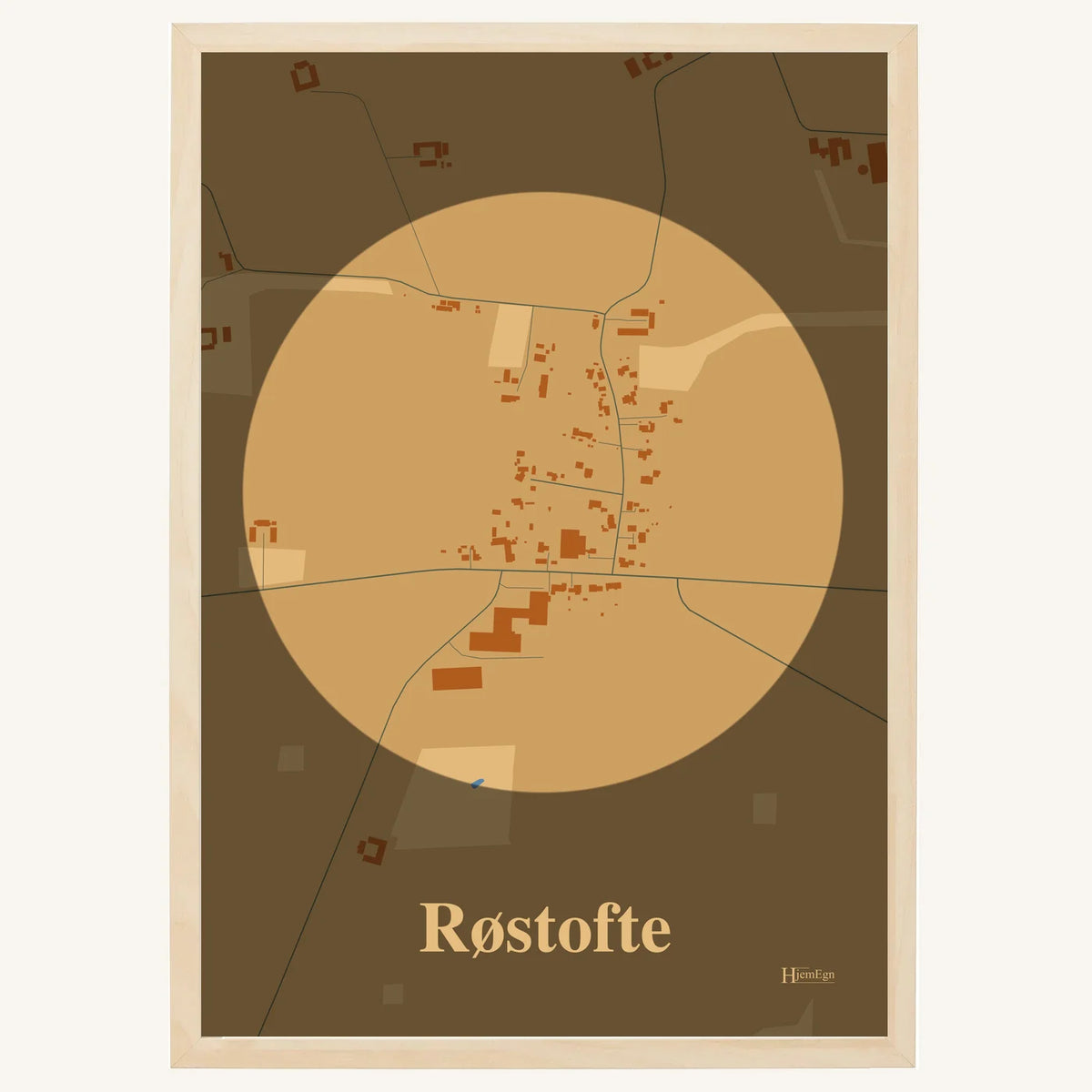 Røstofte plakat – Centrum 2026 – Lys pastel brun