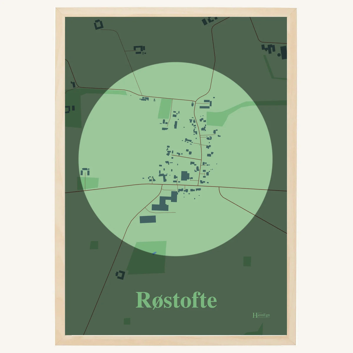 Røstofte plakat – Centrum 2026 – Lys pastel grøn