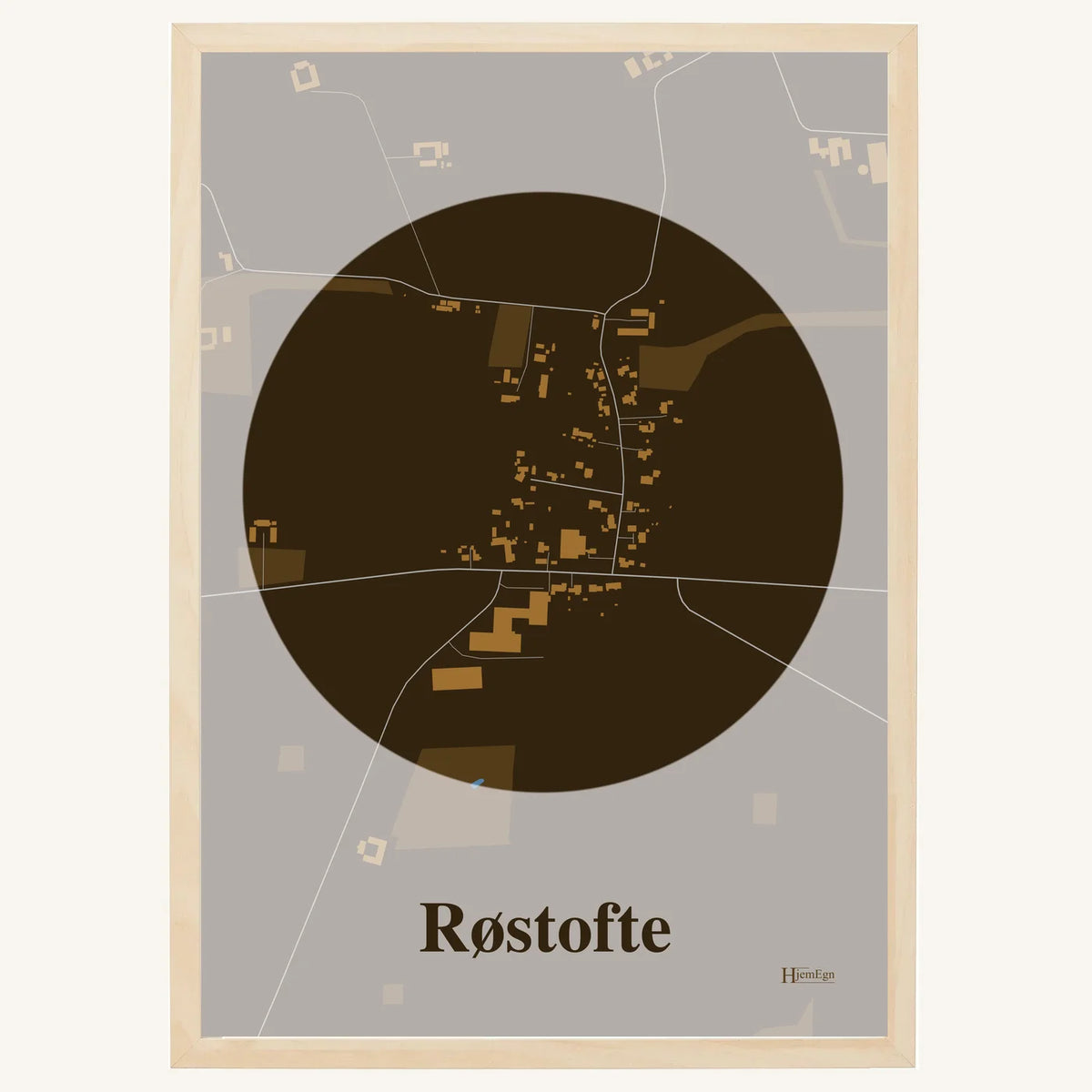 Røstofte plakat – Centrum 2026 – Mørk brun