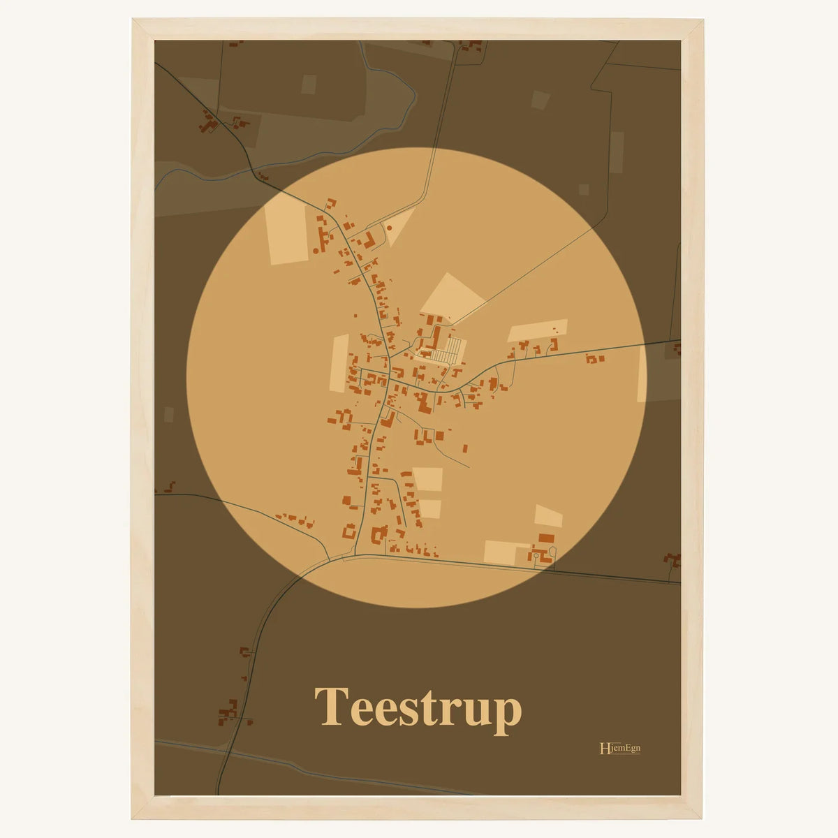 Teestrup plakat – Centrum 2026 – Lys pastel brun