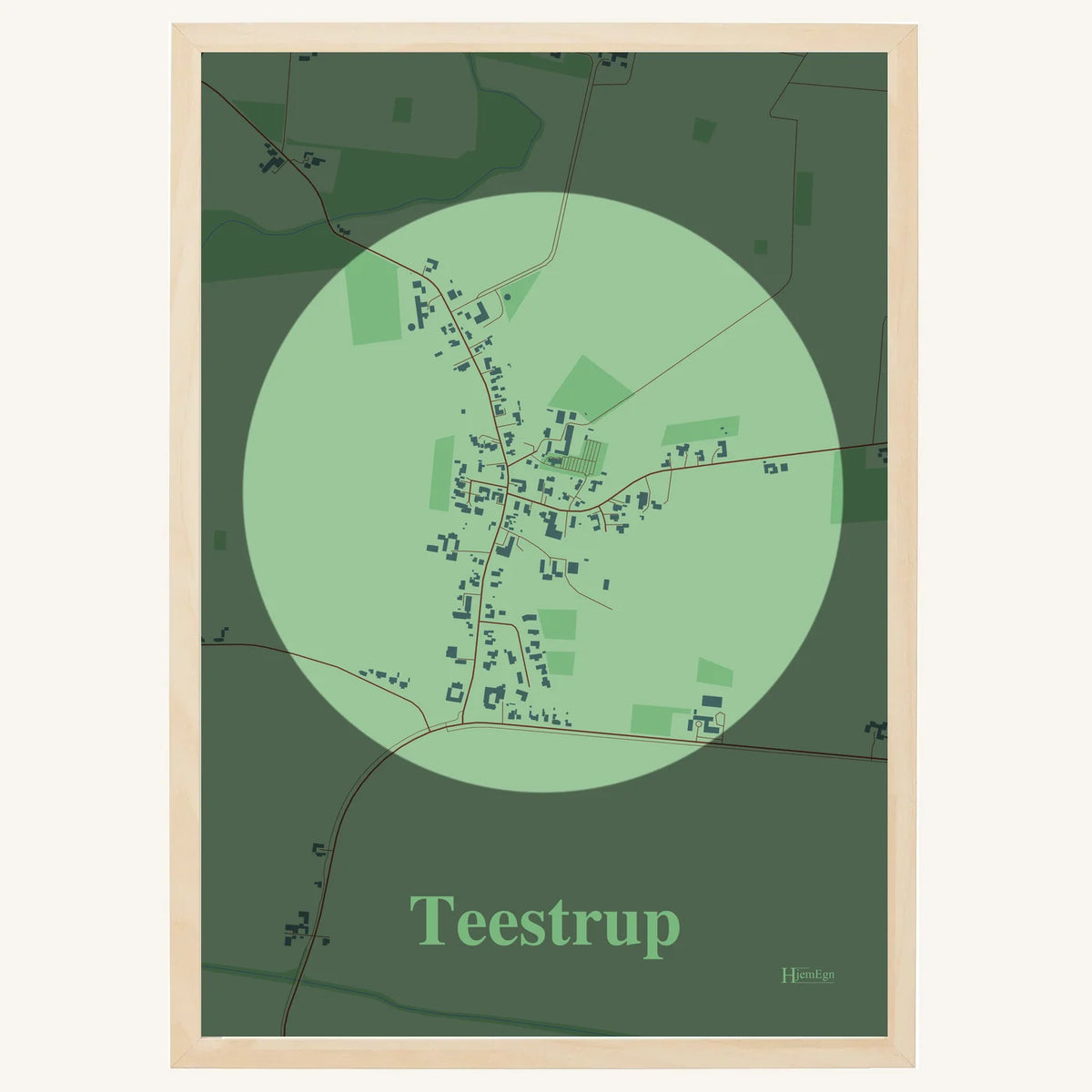 Teestrup plakat – Centrum 2026 – Lys pastel grøn