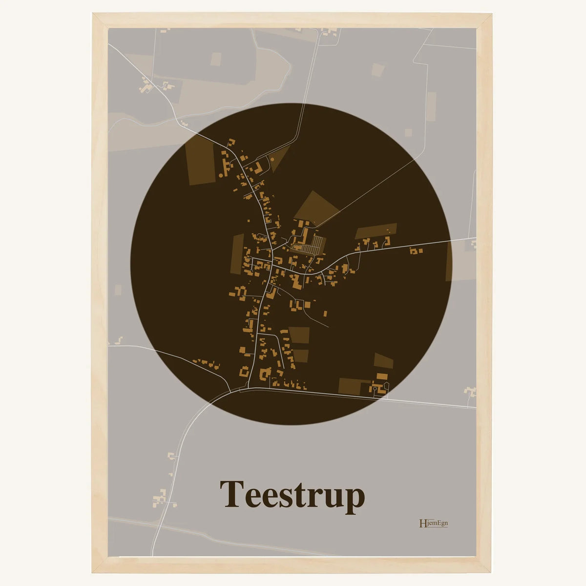 Teestrup plakat – Centrum 2026 – Mørk brun