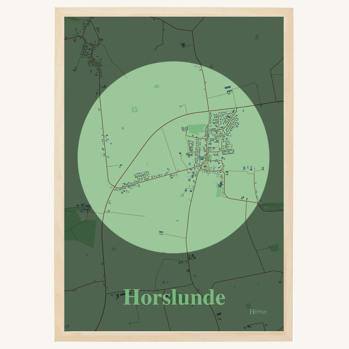 Horslunde plakat – Centrum 2026 – Lys pastel grøn