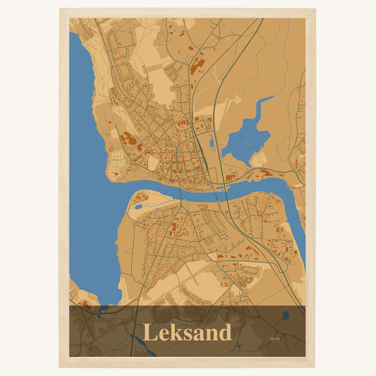 Leksand poster – Rektangulär 2026 – Ljusbrun