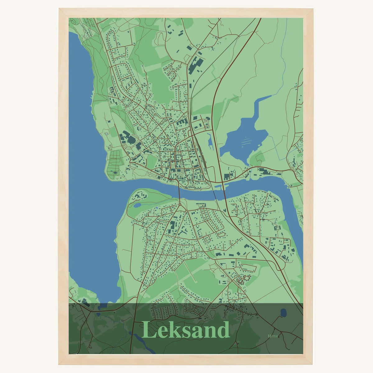 Leksand poster – Rektangulär 2026 – Ljusgrön