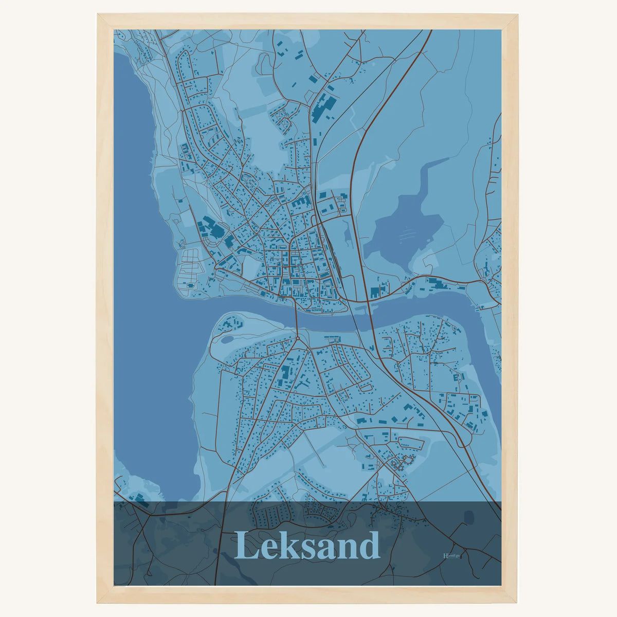 Leksand poster – Rektangulär 2026 – Ljusblå