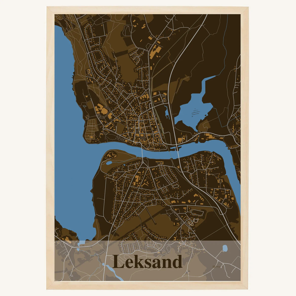Leksand poster – Rektangulär 2026 – Mörkbrun