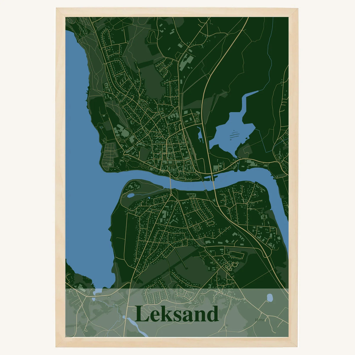 Leksand poster – Rektangulär 2026 – Mörkgrön