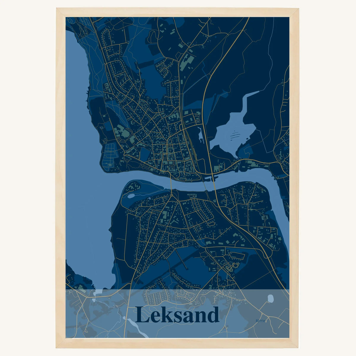 Leksand poster – Rektangulär 2026 – Mörkblå