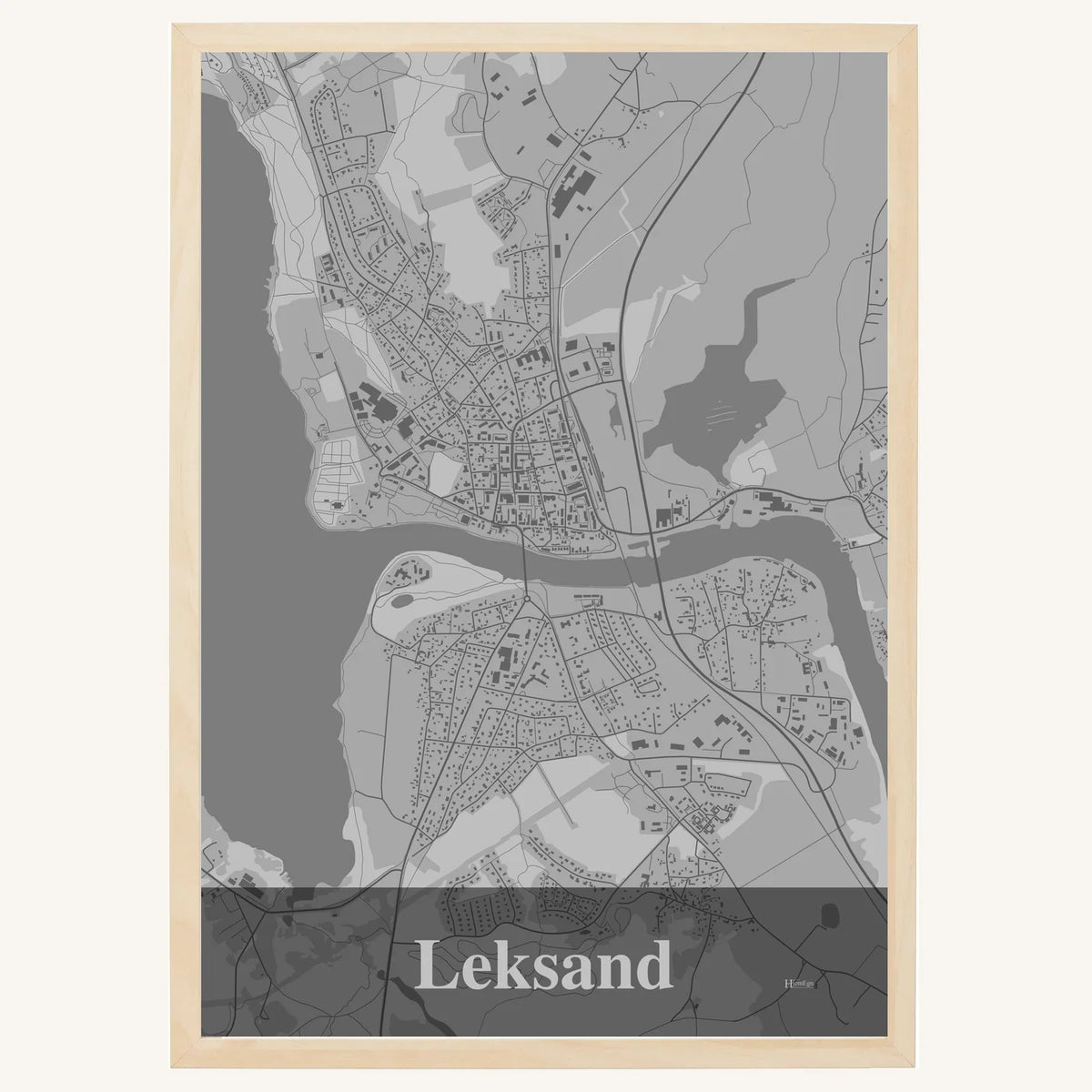 Leksand poster – Rektangulär 2026 – Ljusgrå