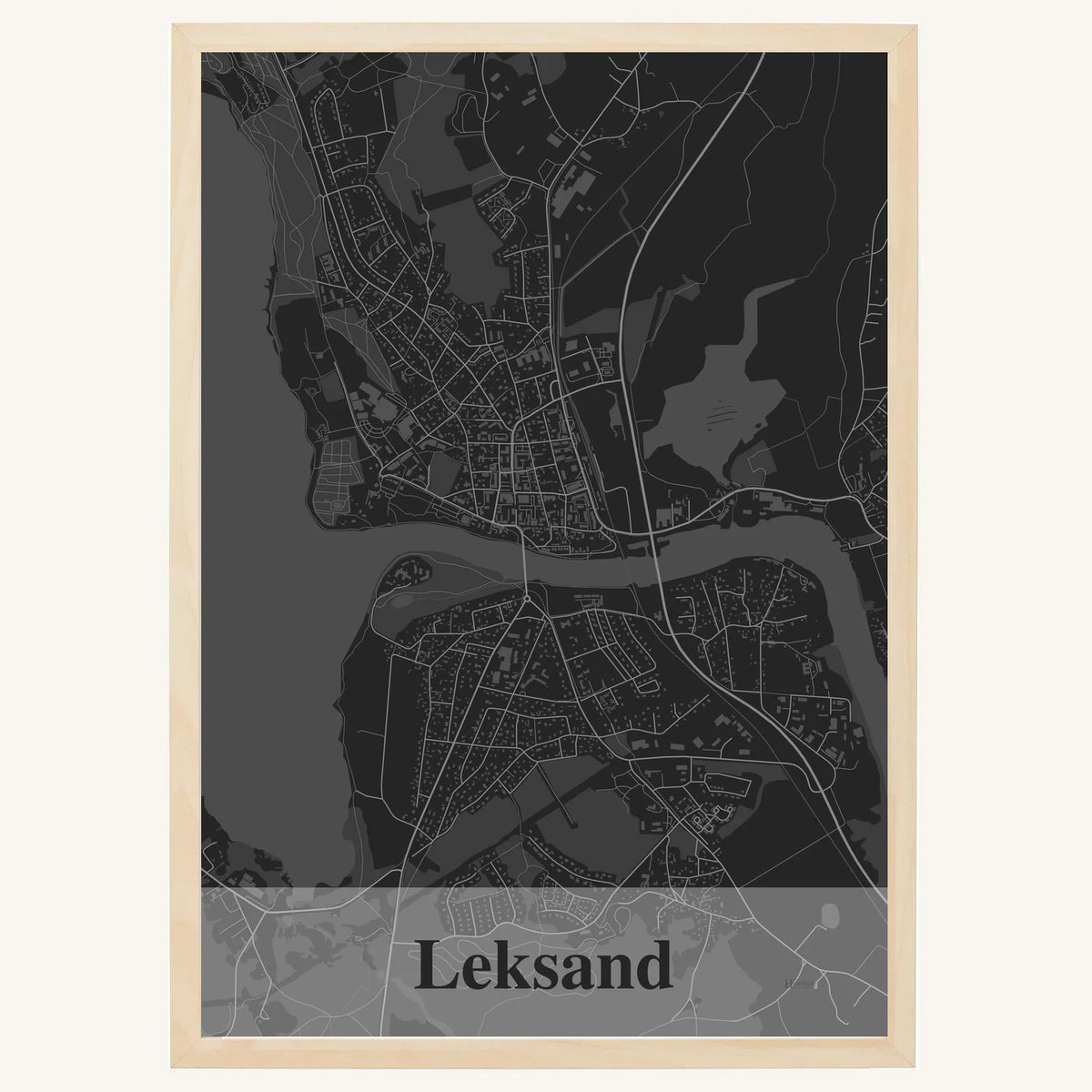 Leksand poster – Rektangulär 2026 – Mörkgrå