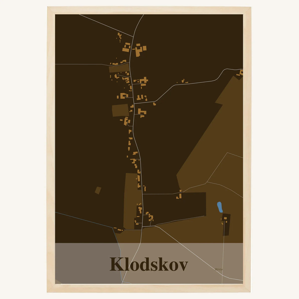 Klodskov plakat – Firkantet 2026 – Mørk brun