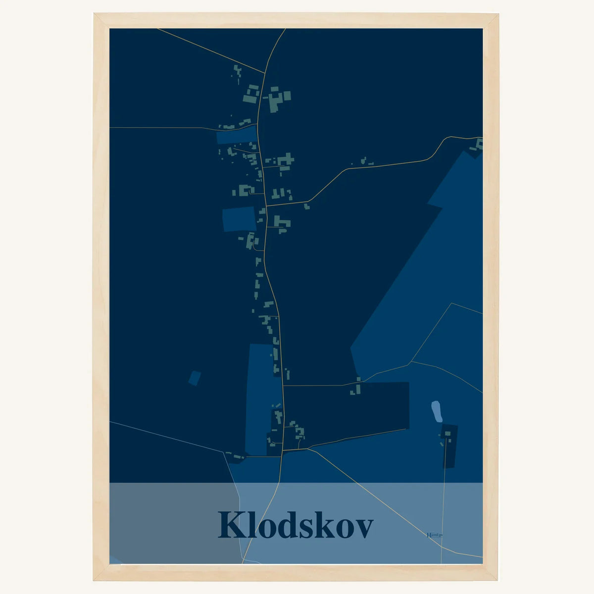 Klodskov plakat – Firkantet 2026 – Mørk blå