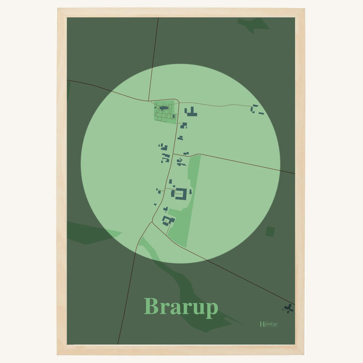 Brarup plakat – Centrum 2026 – Lys pastel grøn