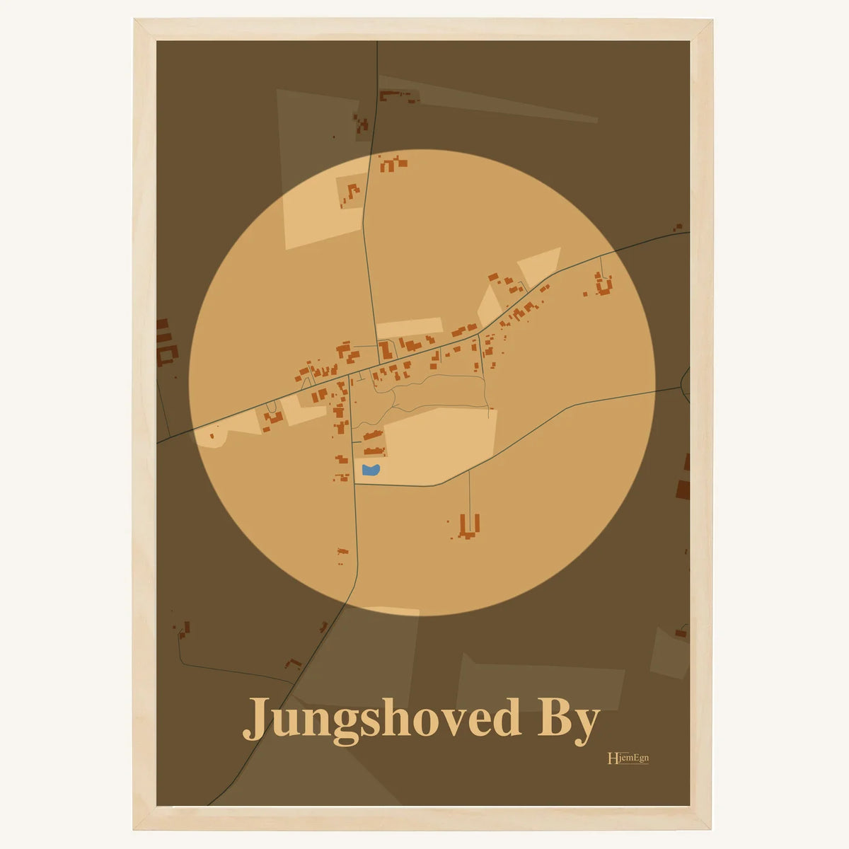 Jungshoved By plakat – Centrum 2026 – Lys pastel brun